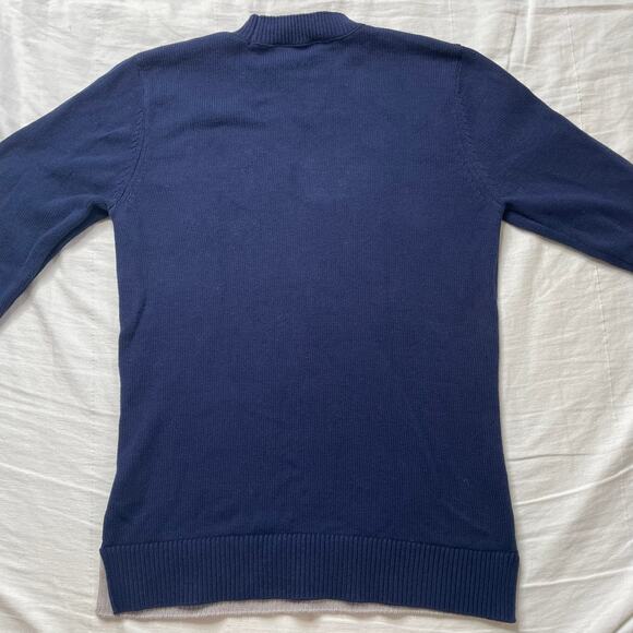 ModCloth Cats on Cats Mock Neck Knit Sweater Sz Small Women's Cotton Cozy - Picture 3 of 6